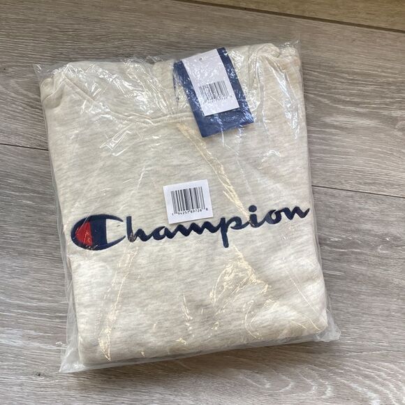 CHAMPION Hooded Sweatshirt heather creek tweed size XL NWT In pkg - Picture 4 of 5